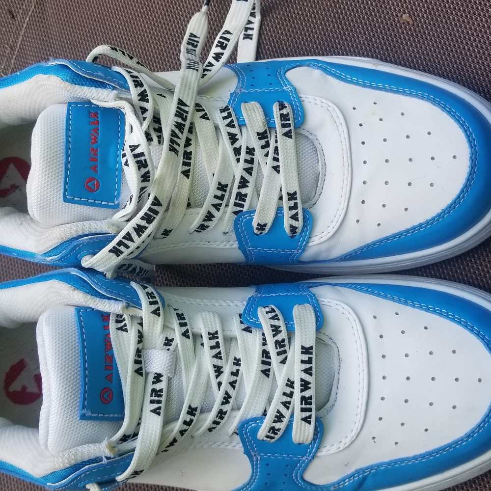 Airwalk White and Blue Sneakers